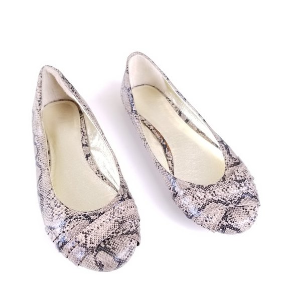 Aldo Snake Print Ballet Flats Size 7 (37) B175 - Picture 4 of 5